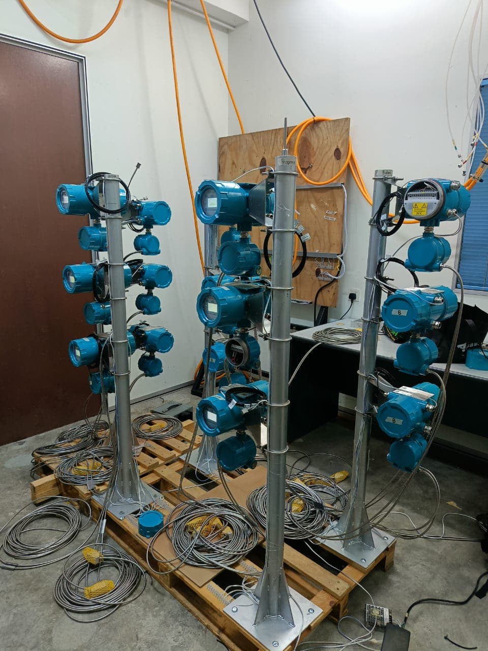 Metering instrumentation staged for factory acceptance testing