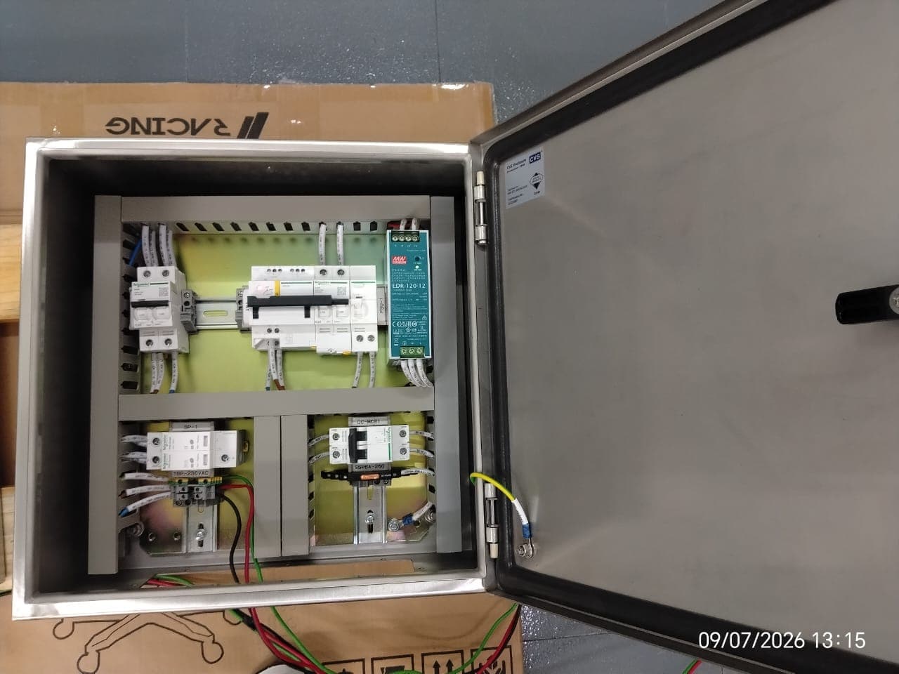 Stainless control enclosure build with certified components