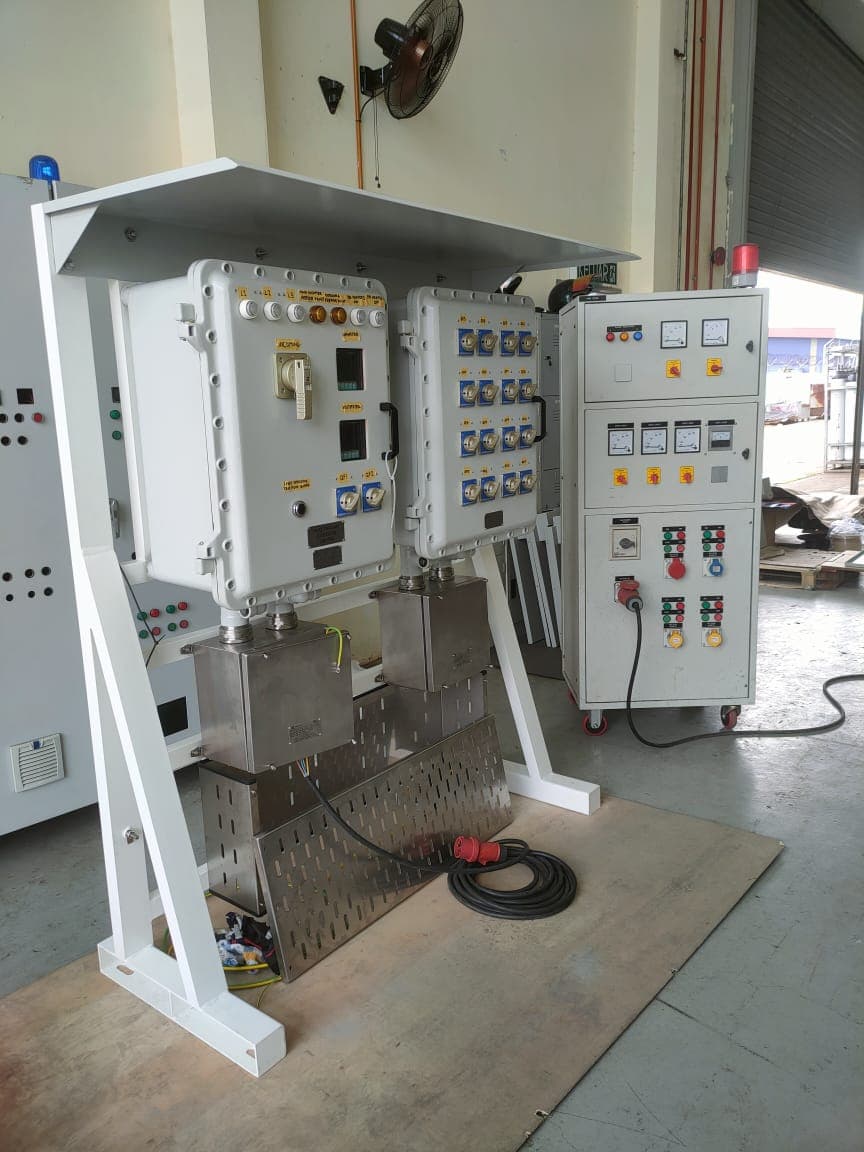 Ex distribution panel assembly under factory acceptance testing